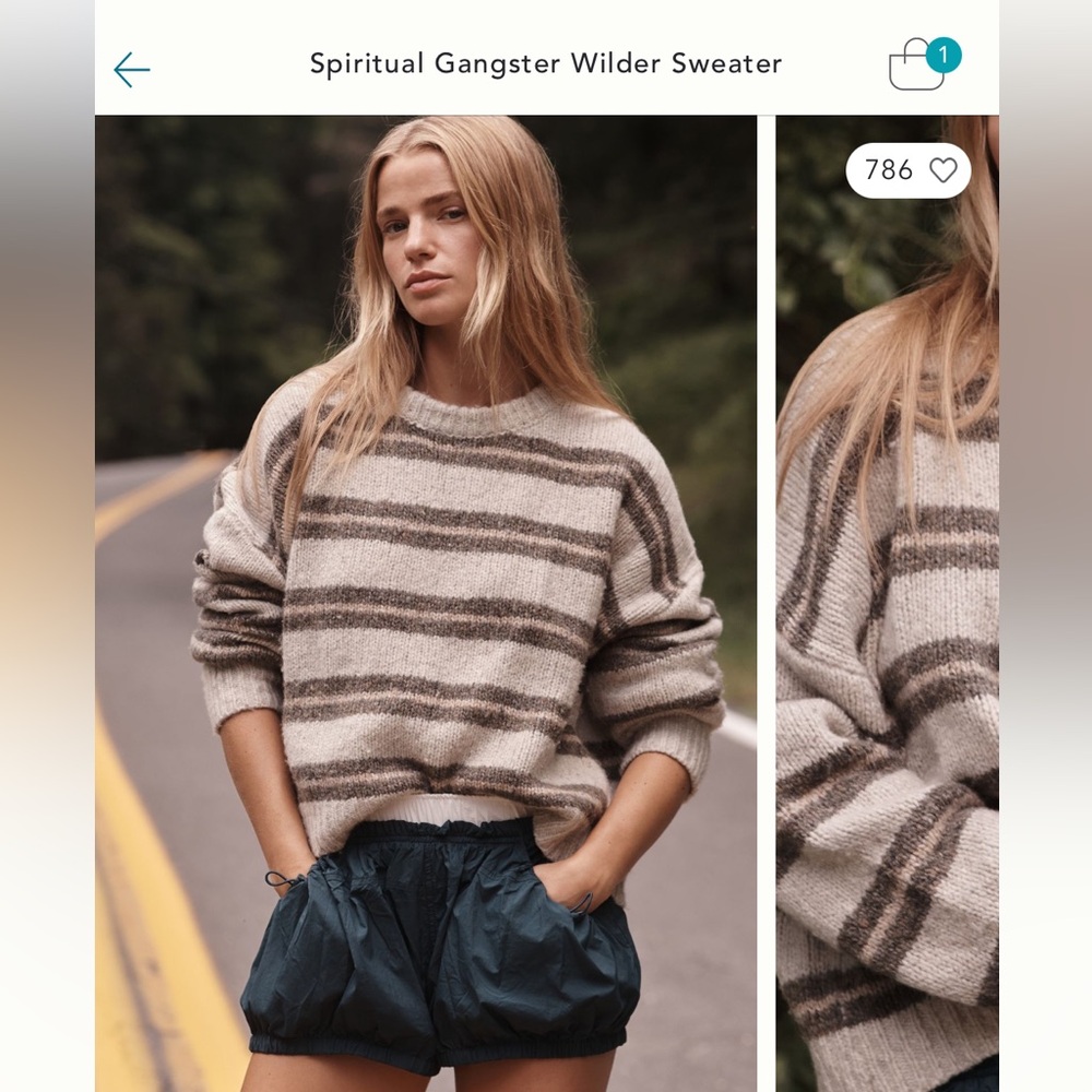 NWT Spiritual Gangster Wilder Sweater